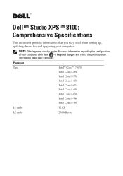 Download Dell Studio Xps 8100 User Guide 