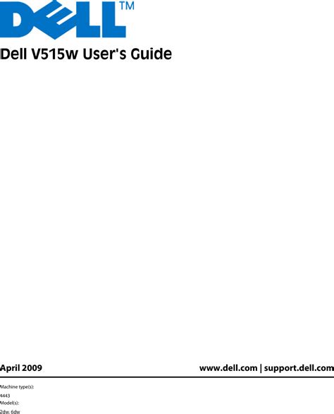 Read Online Dell V515W User Guide 