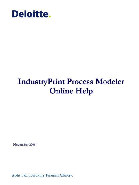 deloitte industry print process modeler 42 adobe