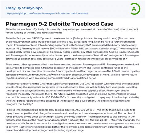 Read Deloitte Trueblood Case Solutions 