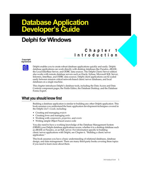 Delphi Database Developer Guide