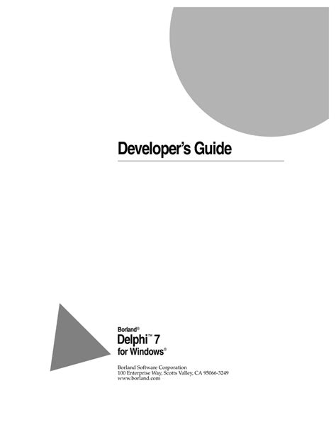 Full Download Delphi 7 For Windows Developers Guide 