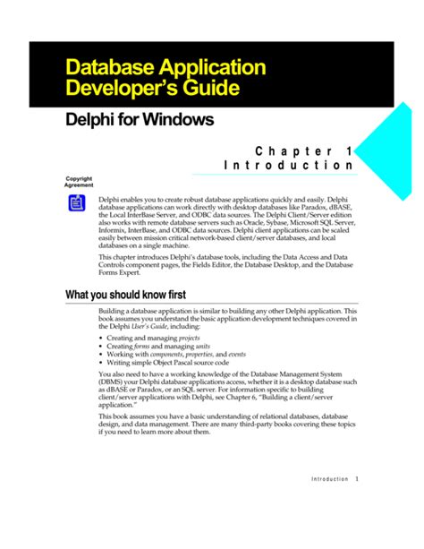 Full Download Delphi Database Developer Guide 