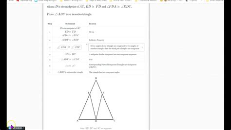 Delta Math Triangle Proofs Reasons Only Answer Key