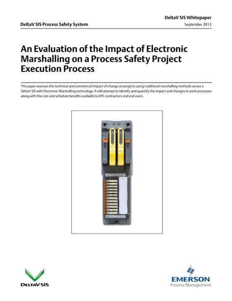 Deltav Sis With Electronic Marshalling Emerson
