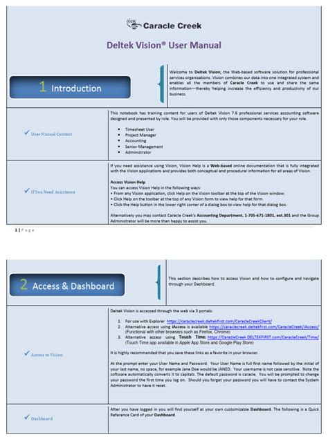 Download Deltek Vision Training Manual 