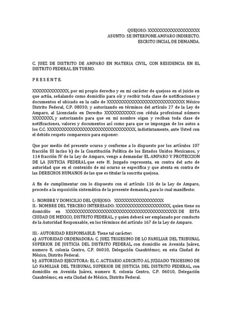 Demanda De Amparo