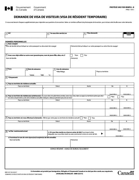Demande De Visa De Visiteur Pour Le Canada