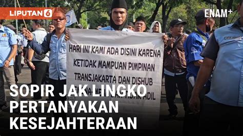 DEMO JAKLINGKO：Ratusan Pengemudi JakLingko Demo Tuntut Keadilan Kebijakan -