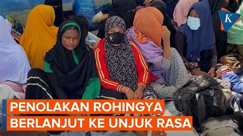 DEMO ROHINGYA DI INDONESIA：Massa Demo Tolak Program Transmigrasi, Aksi Saling Dorong dengan