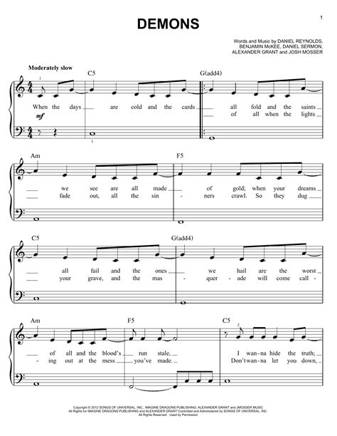 Demons Sheet Music