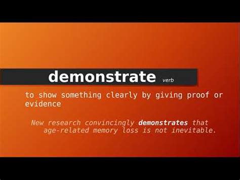 demonstrate meaning