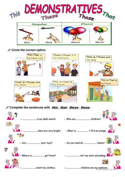 Demonstratives Worksheets Pdf Handouts Printable Exercises This And That Worksheet - This And That Worksheet
