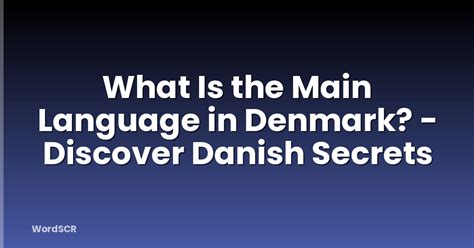 denmark main language