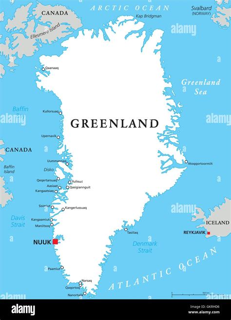 Denmark Map Greenland