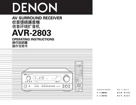 Download Denon Avr 2803 Manual 