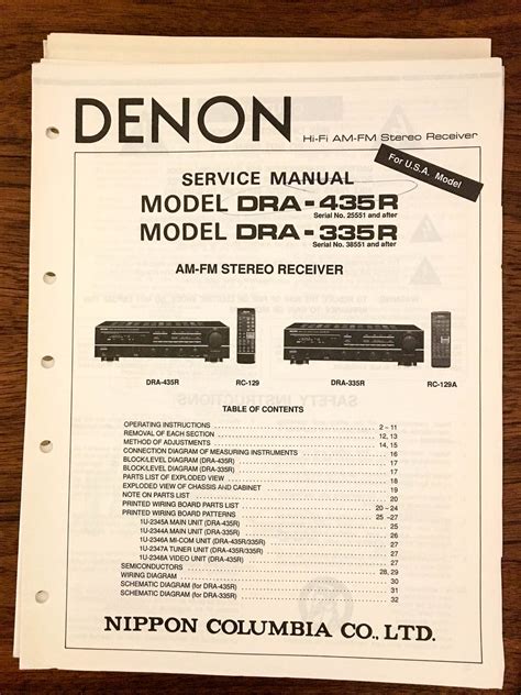 Read Denon Dra 335R User Guide 