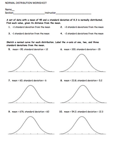 Density Curves And Normal Distribution Worksheet Pdf Free Data Distribution Worksheet - Data Distribution Worksheet