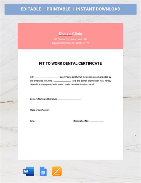 Read Dentist Work Experience Certificate Format Pdfslibforme 