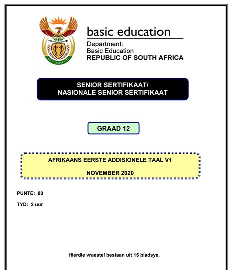 Full Download Department Of Education Past Year Papers Grade 12 