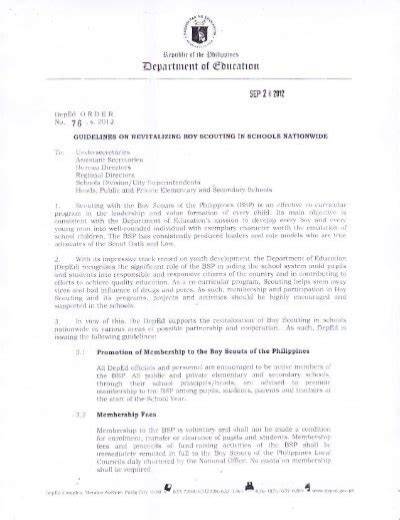 deped order no 76 s 2010