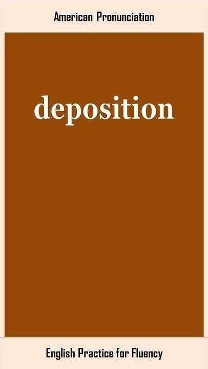 deposition engelska