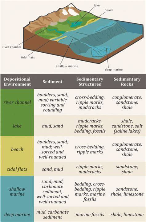depositional sedimentary environments with refere