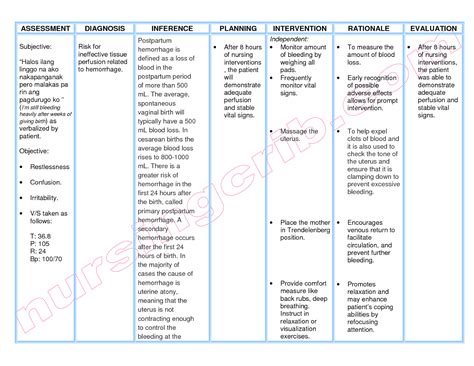 Depression Nursing Care Plan