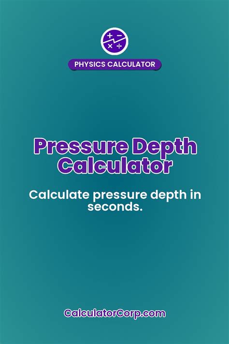 Depth Pressure Calculator