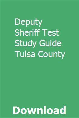 Deputy Sheriff Test Study Guide Tulsa County