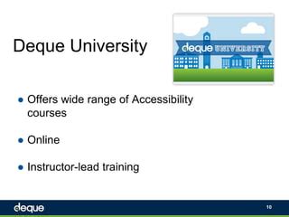 Deque University Recommended Sequence For Ux Designers