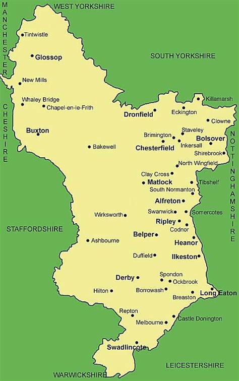 Derbyshire County Map