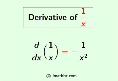 Derivative Of 1 X