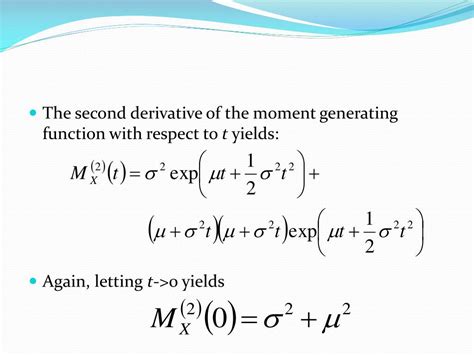 Derivative Of Moment Generating Function