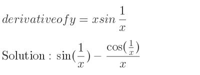 derivative of xsin(1/x) - symbolab.com