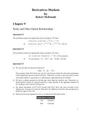 Read Derivatives Markets Answers 