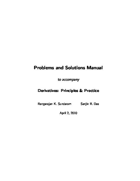 Read Online Derivatives Principles And Practice Solutions Manual 