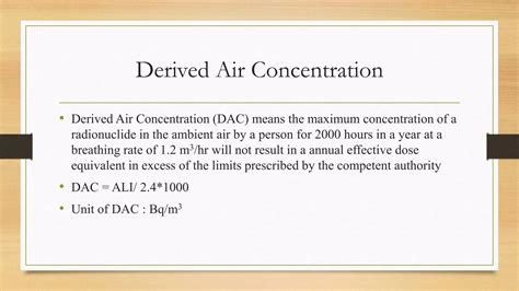 Derived Air Concentration