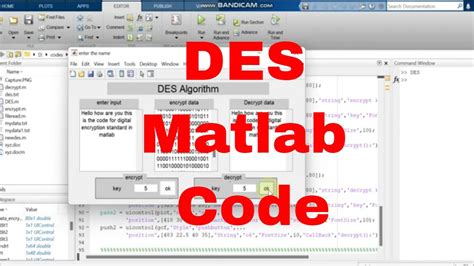 Des Encryption Code Matlab