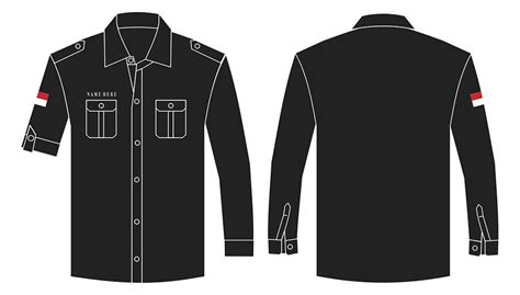 Desain Baju Depan Belakang  Mockup Kemeja Cdr Linusnox - Desain Baju Depan Belakang