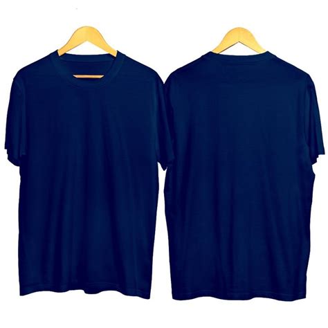 Desain Baju Depan Belakang  Navy Desain Kaos Polos Depan Belakang Warna Biru - Desain Baju Depan Belakang