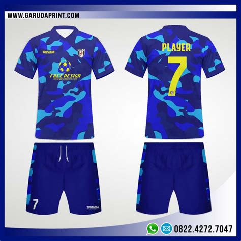Desain Baju Futsal 80 Blue Army Baju Futsal Keren - Baju Futsal Keren