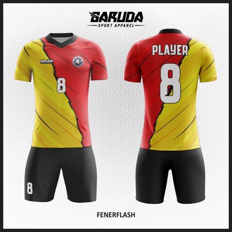 Desain Baju Futsal Printing Fenerflash Merah Kuning Garuda Desain Baju Futsal Jurusan Bahasa Inggris - Desain Baju Futsal Jurusan Bahasa Inggris
