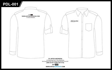 Desain Baju Lengan Panjang  Template Kemeja Psd Download Mockup Dan Desain Kemeja - Desain Baju Lengan Panjang