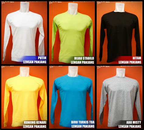 Desain Baju Online Kaos Polos Lengan Panjang Cotton Kaos Kerah Lengan Panjang Kombinasi - Kaos Kerah Lengan Panjang Kombinasi