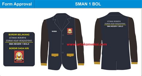 Desain Baju Osis  Desain Almet Angkatan Polos Depan Belakang Sekolah Osis - Desain Baju Osis