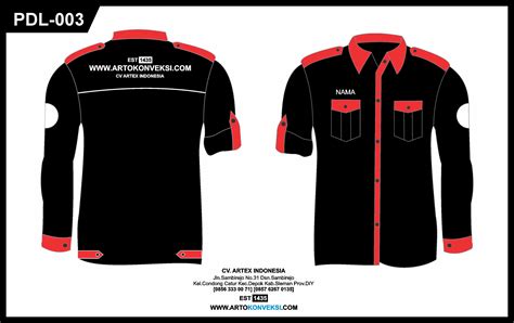 Desain Baju Proyek  Free Desain Baju Pdh Pdl Pria Format Coreldraw - Desain Baju Proyek