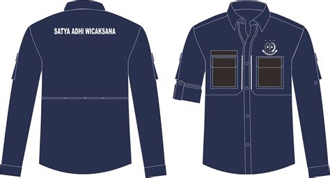 Desain Baju Tactical  Desain Kemeja Organisasi Biru Dongker Putih Lengan Pendek - Desain Baju Tactical