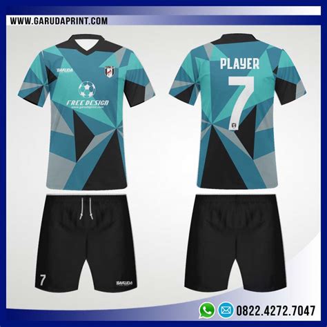 Desain Jersey Bola Futsal 86 Blue Abstract Garuda Desain Jersey - Desain Jersey