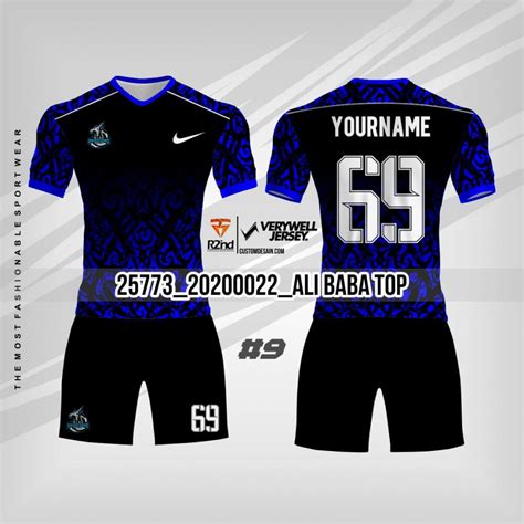 Desain Jersey  Desain Jersey Bola Futsal 86 Blue Abstract Garuda - Desain Jersey